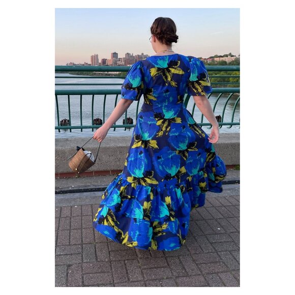 NWOT Christopher John Rogers for Target Blue Floral Dress - US 10 - Picture 2 of 10